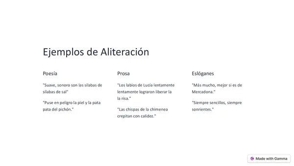 Aliteración - Figura literaria