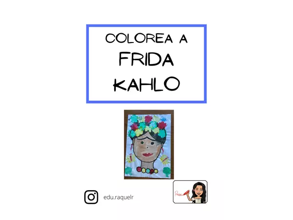 Colorea a Frida Kahlo