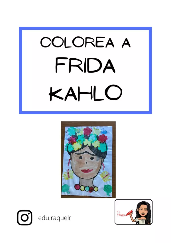 Colorea a Frida Kahlo