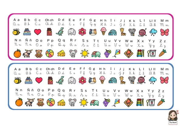 Abecedario de escritorio ilustrado ✨