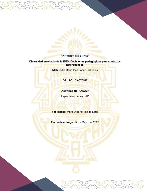 Diversidad en el aula de la EMS: Decisiones pedagógicas para contextos heterogéneos