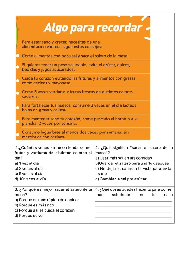 evaluación ciencias 2do básico 