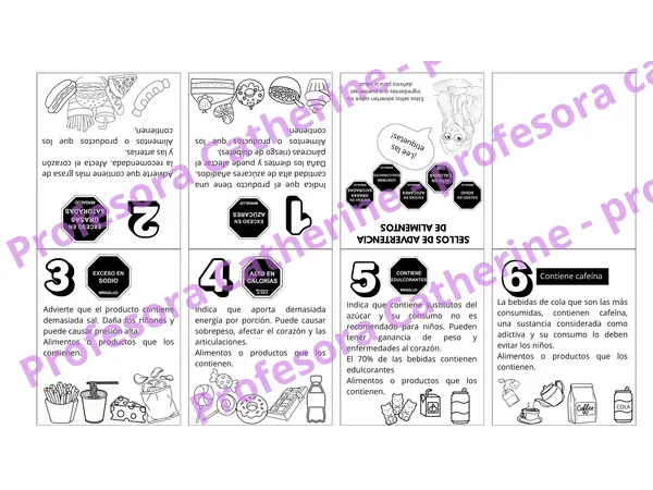 Minibook sellos de advertencia 