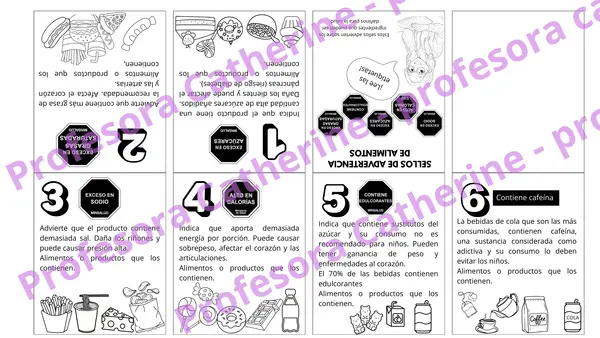 Minibook sellos de advertencia 