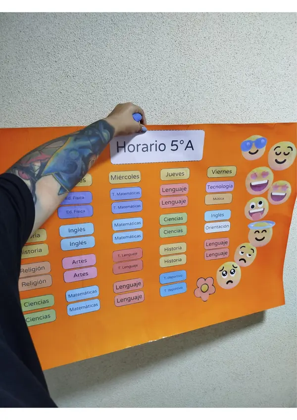 HORARIO ESCOLAR EDITABLE