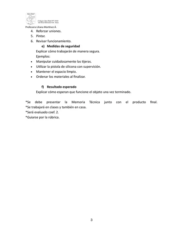 Proyecto Tecnología 7° Básico 