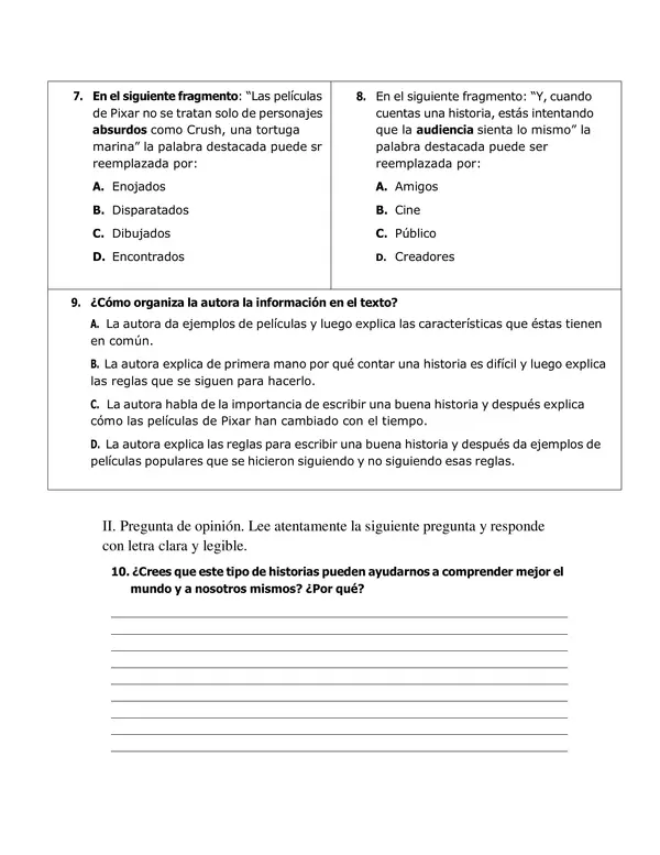 Pack N°1 SIMCE lectura 4° básico.