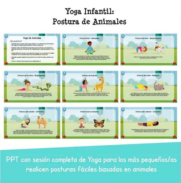 Yoga Infantil con posturas de animales