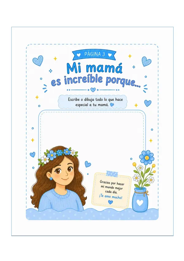  Libro para Mamá “Mi mamá y yo” 🌸 | Regalo Personalizado Hecho por Niños