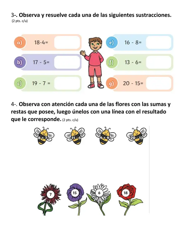 MATEMATICAS PROBLEMAS MATEMATICOS ADICION Y SUSTRACCION 