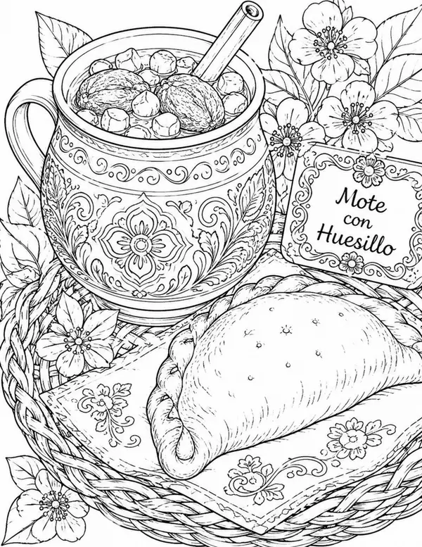 Fiestas Patrias (dibujos para colorear) 