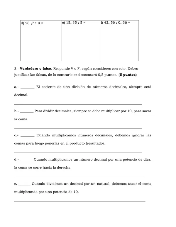 Prueba división de decimales
