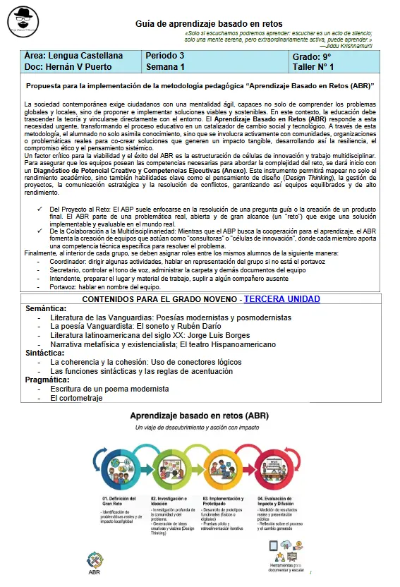 09M3SEM1 - Introducción aprendizaje basado en retos, diagnostico
