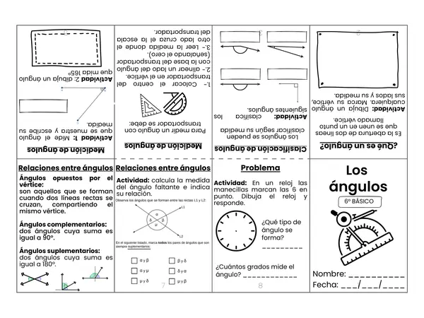 Fanzine interactivo: Ángulos, medición y relaciones geométricas
