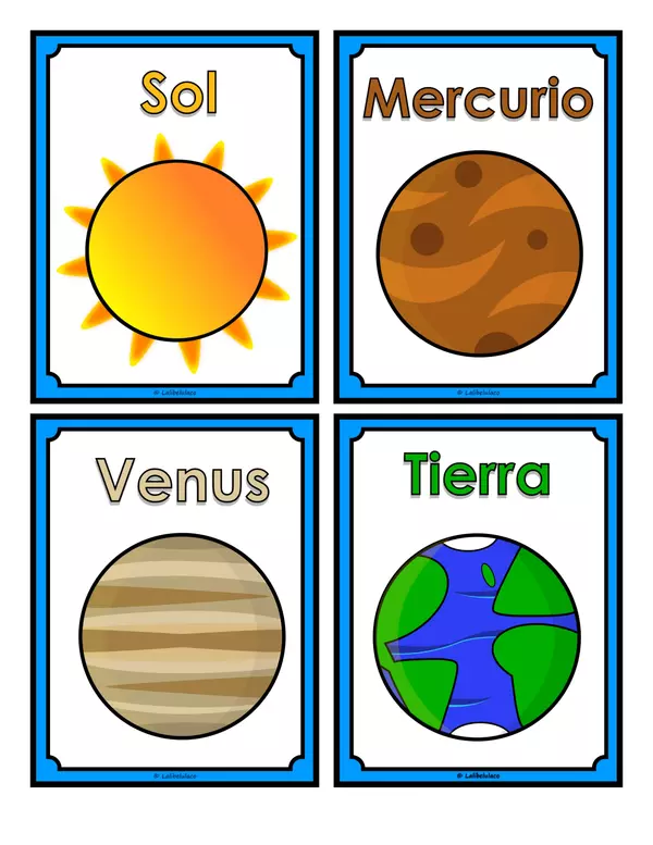 Tarjetas Ilustrativas - El Sistema Solar