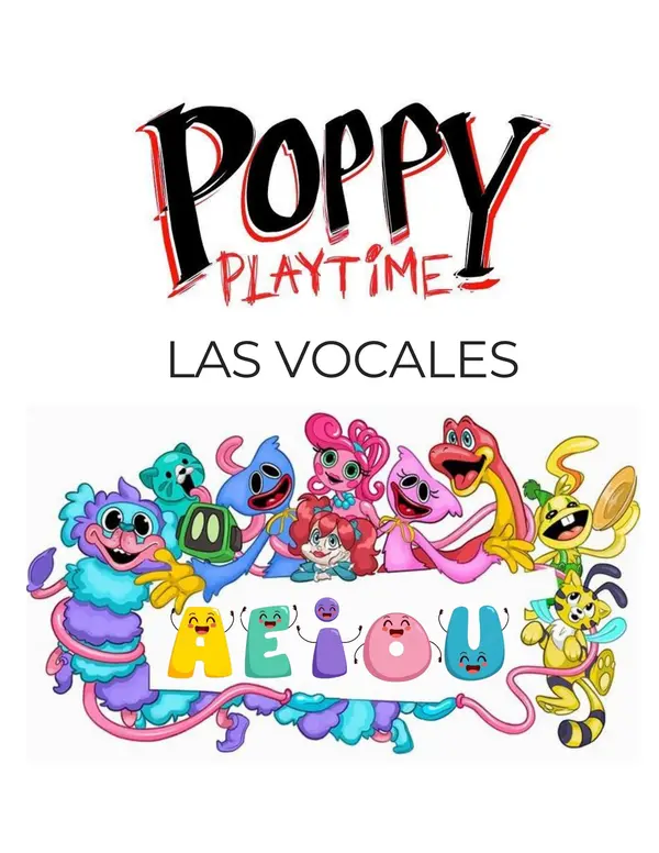 Cuadernillo de Actividades de Poppy Play Time - Vocales