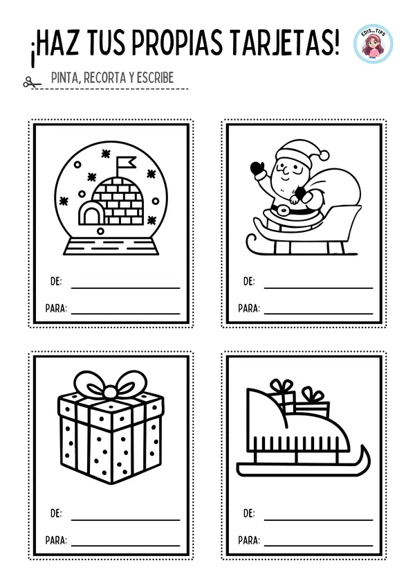 HAZ TUS TARJETAS NAVIDEÑAS - @EDIS_TIPS