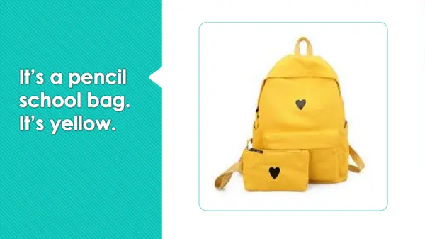 Colours and descriptions- school objects