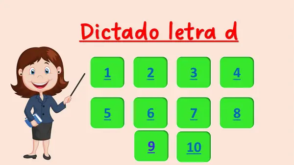 Dictado de la letra D