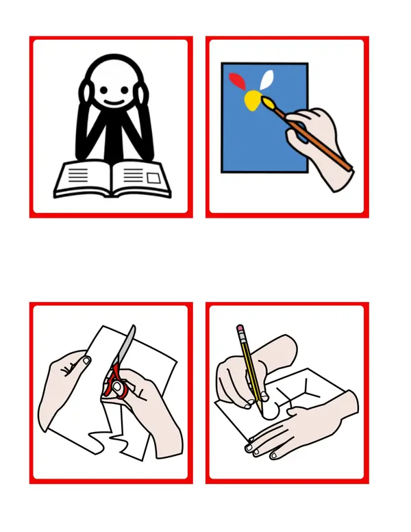 Pictogramas para rutina escolar