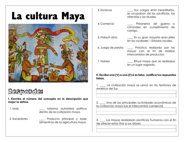 Guía de trabajo - Cultura maya