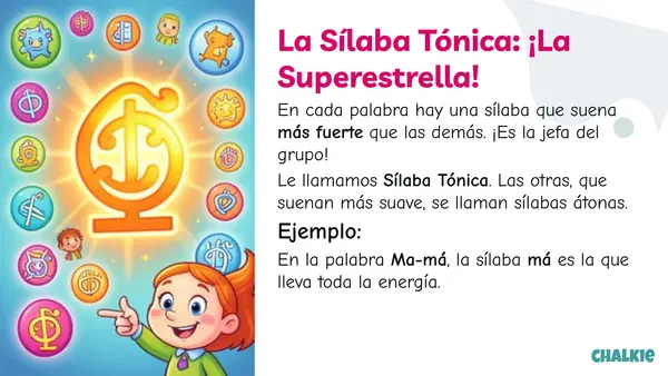 Sílaba tónica y palabras agudas