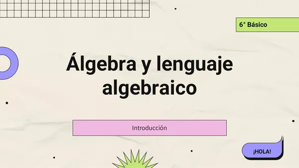 Introducción álgebra y lenguaje algebraico