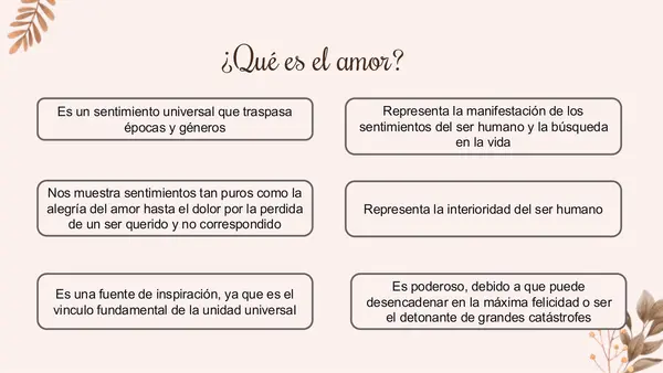 Tipos y visiones de amor