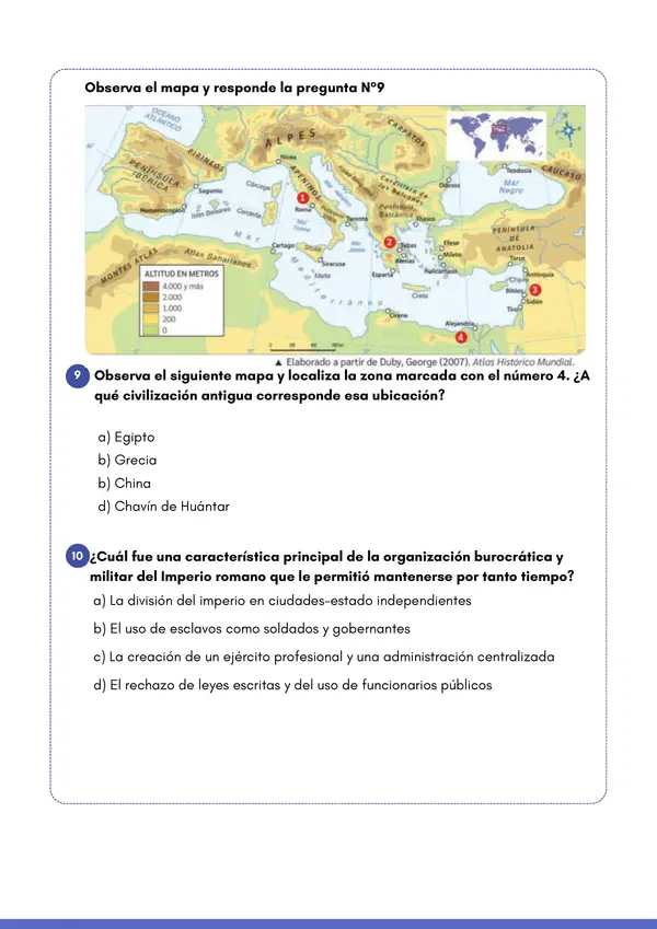 Ensayo SIMCE N°2 Historia ,Geografía y Cs. Sociales 8°- 2025