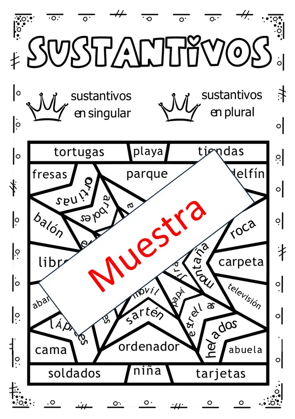 Mandalas sustantivos género y número