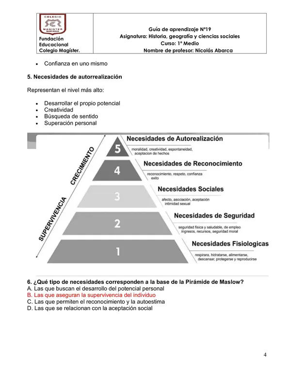 Guía de aprendizaje Economía 1 medio 