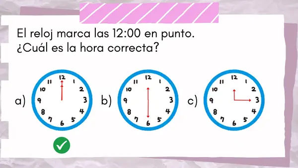 HORA EXACTA Y HORA Y MEDIA