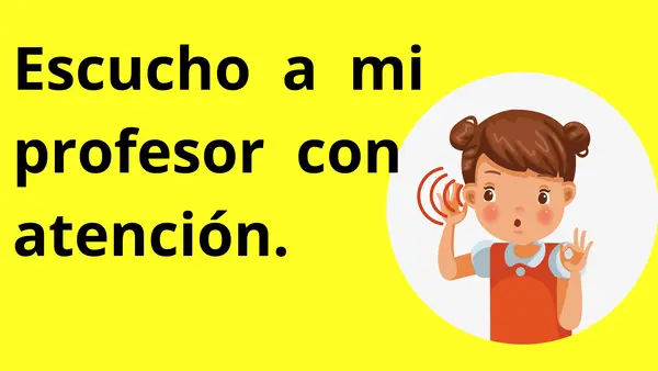 "Nuestro Acuerdo de Convivencia en la Sala de Clases" tiene forma de lápiz