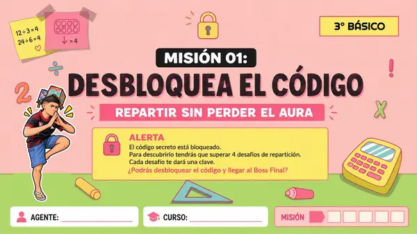 Divisiones: “Repartiendo sin perder aura"  3° básico