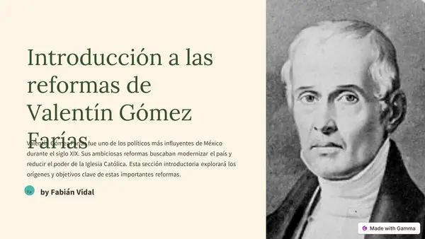 Reformas de Valentín Gómez Farías
