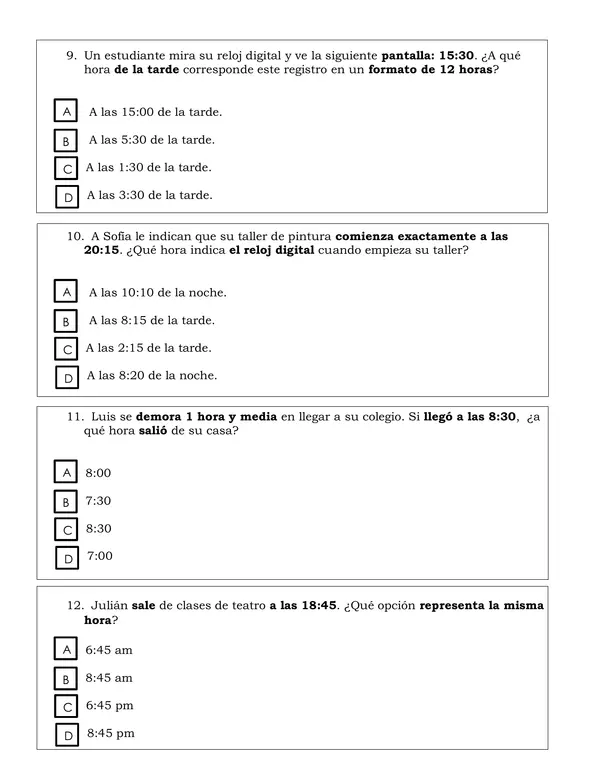 Prueba de matemática