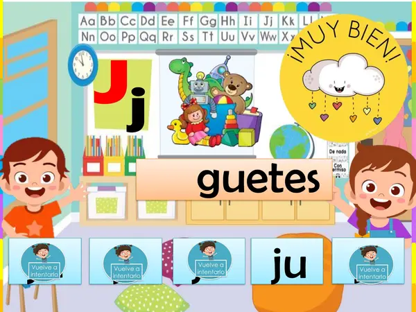 Juego consonante letra J