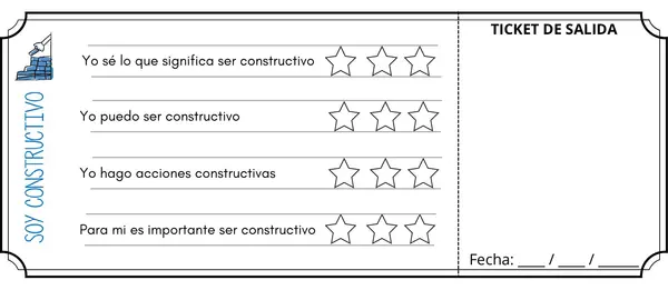 Tickets de salida programa fortalezas del caracter