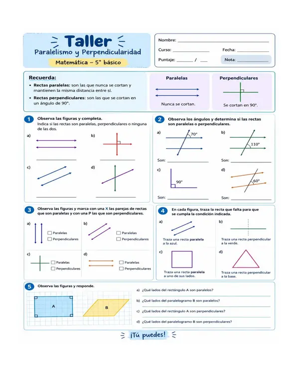 Paralelismo y perpendicularidad