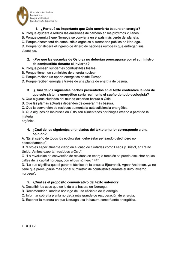 Control textos argumentativos