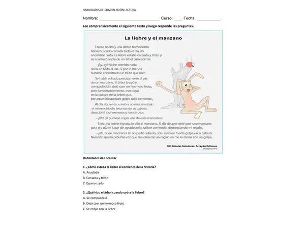 Habilidades de comprensión lectora