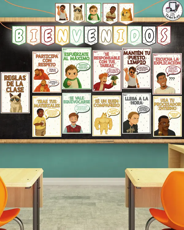 📏 Reglas de la Clase – Versión Meme Ghibli (ESPAÑOL)