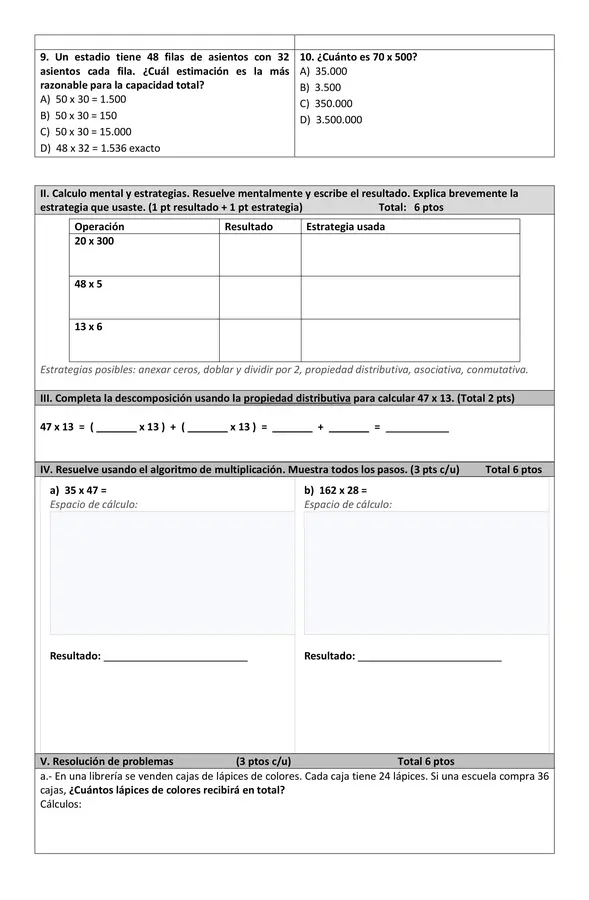 Multiplicaciones y divisiones