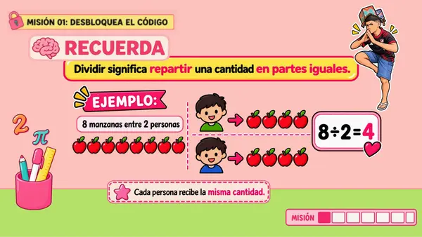 Divisiones: “Repartiendo sin perder aura"  3° básico