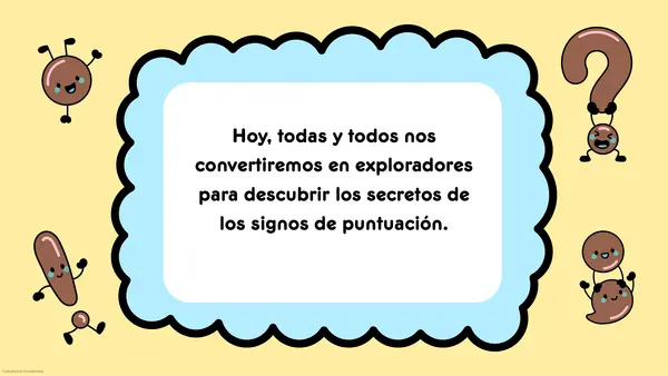 Presentación sobre signos de puntuación - EDITABLE EN PPT.