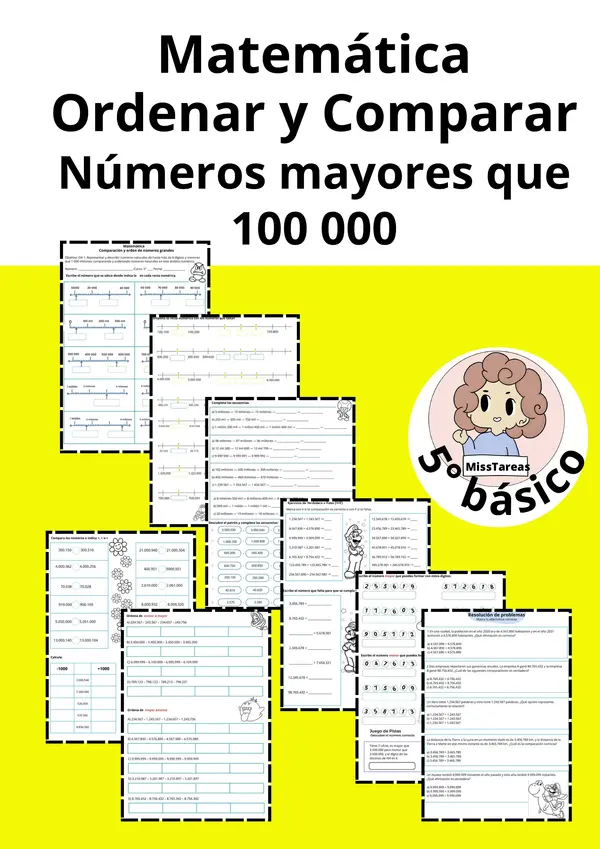 Ordenar y Comparar números Mayores que 100 000