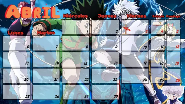 Calendario 2026 ANIME