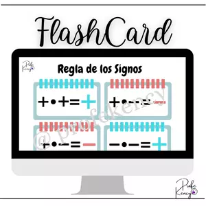Flashcard Regla de los Signos.