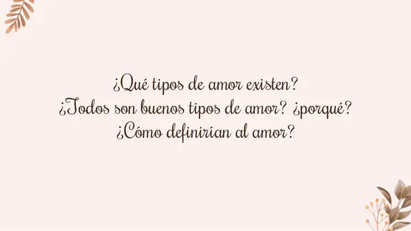 Tipos y visiones de amor