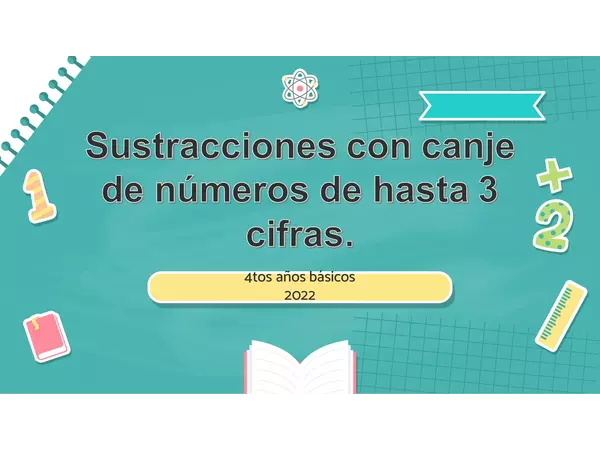 Sustracción con canje hasta el 1.000
